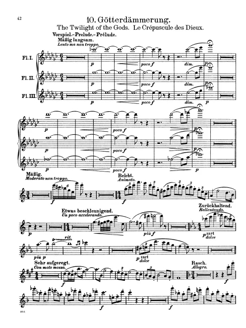 Piccolo/Flute 1/Flute 2/Flute 3