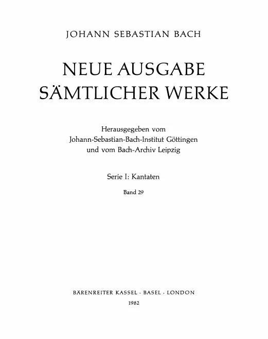 29. Kantaten zum Johannisfest