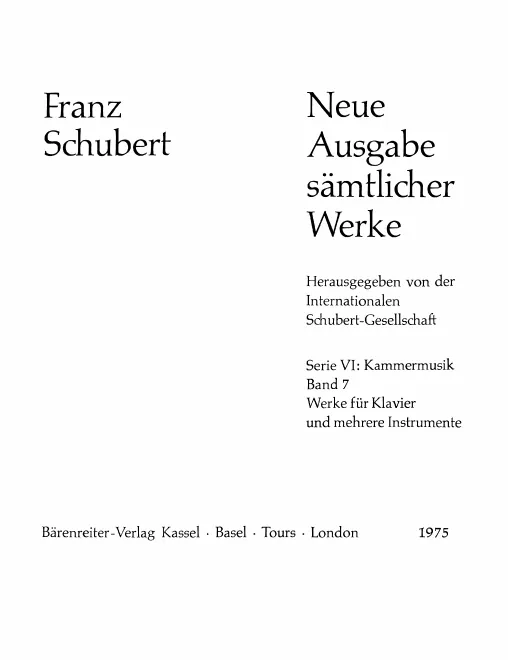 7. Werke für Klavier und mehrere Instrumente