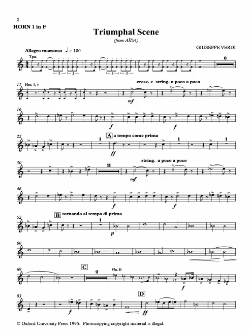 Horn 1, 2, 3, 4 (F)