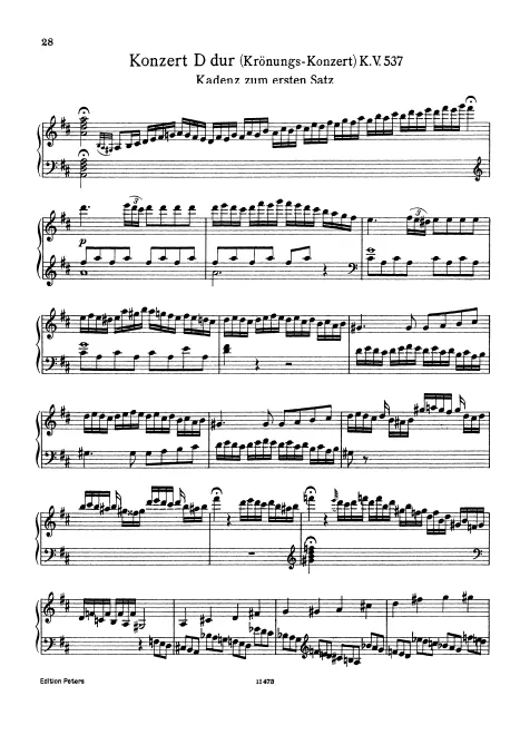 Concerto in D major, K.537 'Coronation'