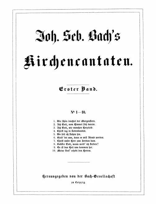 1. Kirchencantaten (Band 1)