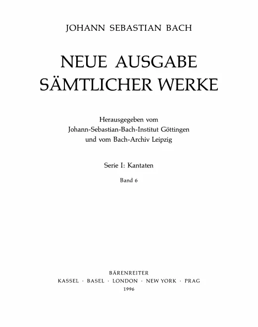 6. Kantaten zum 3. und 4. Sonntag nach Epiphanias