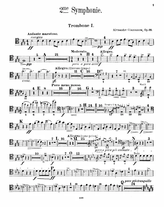 Trombone 1, 2, 3, Tuba