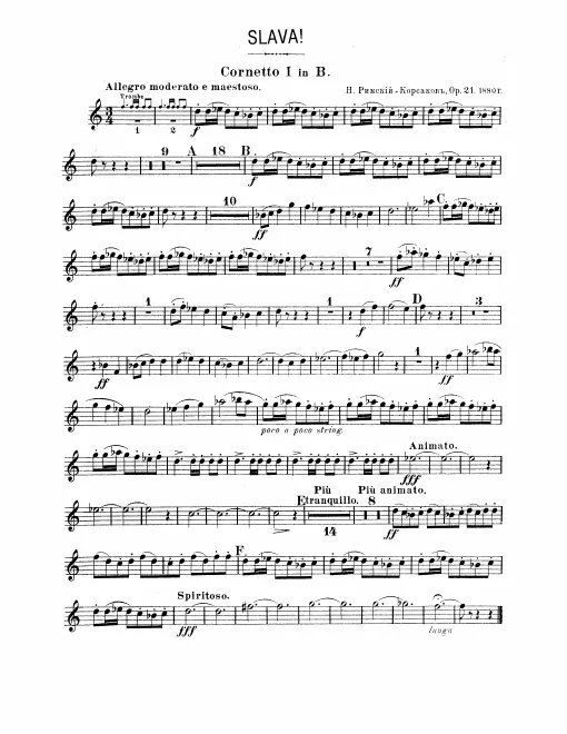 Cornet 1, 2 (B)
