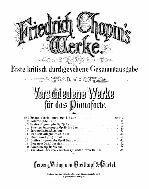 Band X. Verschiedene Werke