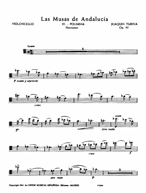 4. Polimnia - score, part