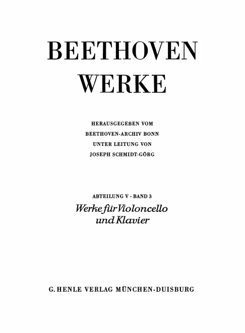 3. Werke für Violoncello und Klavier