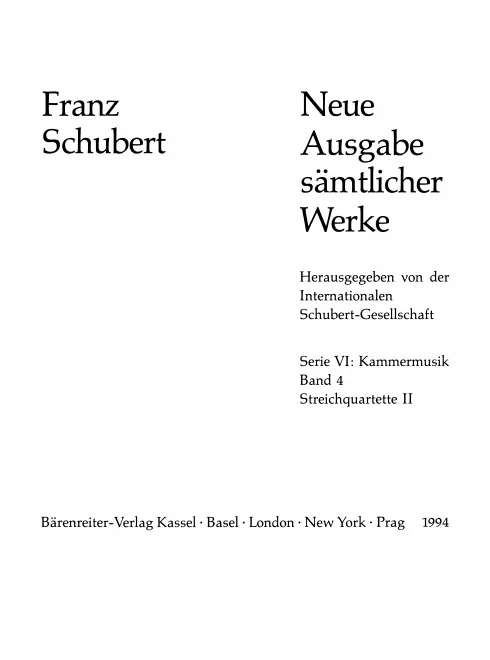 4. Streichquartette II