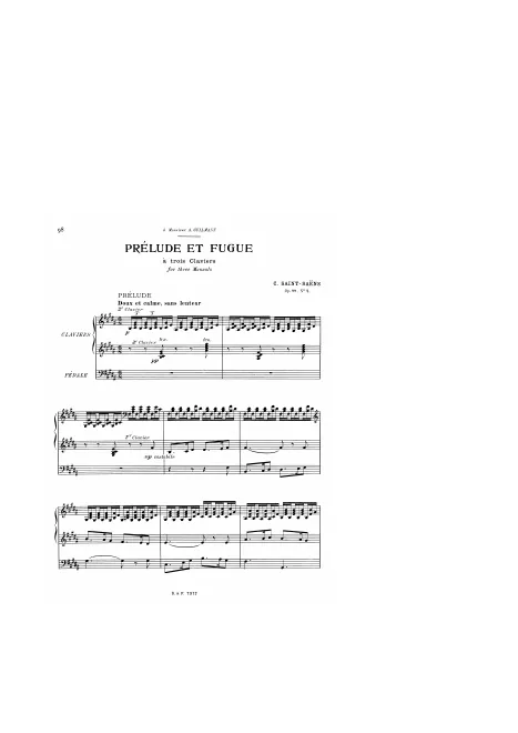 First page of 3 Préludes et Fugues
