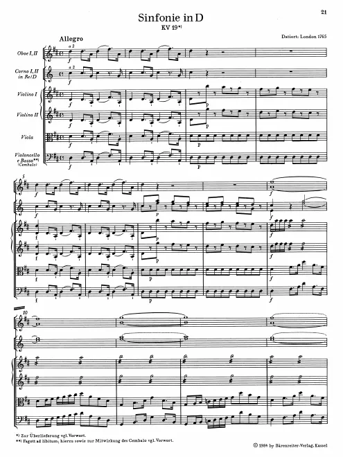 First page of Symphony No.4