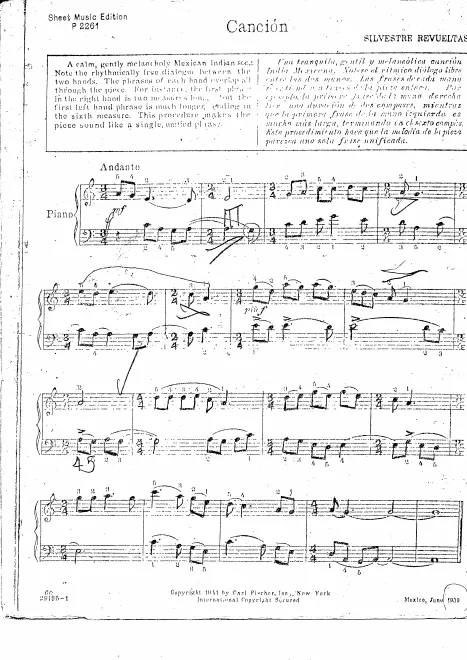 First page of Canción
