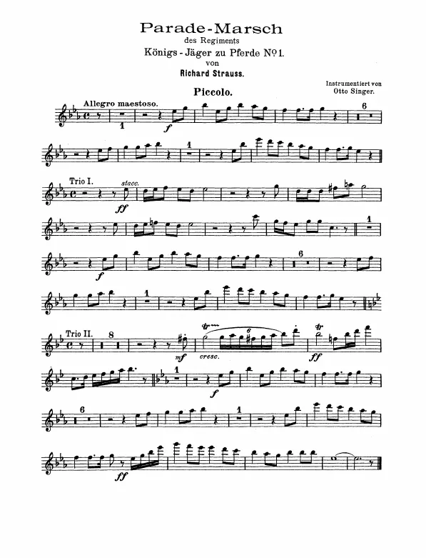 First page of Parade-Marsch No.1