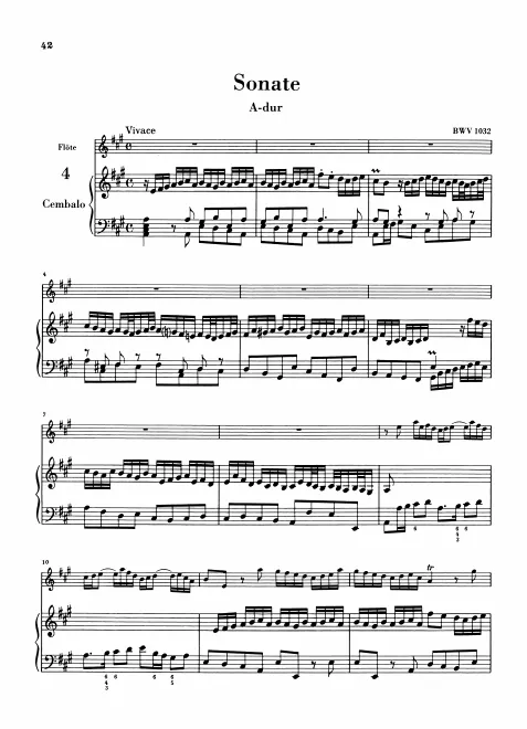First page of Flute Sonata