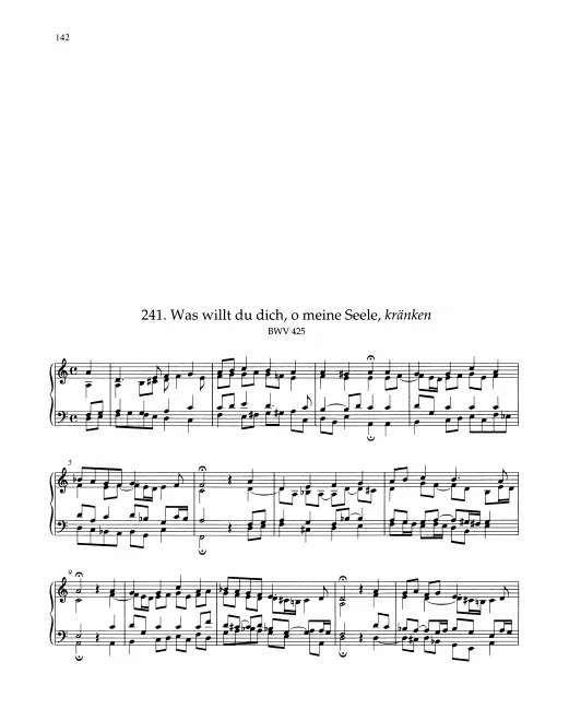 First page of Was willst du dich, o meine Seele, kränken