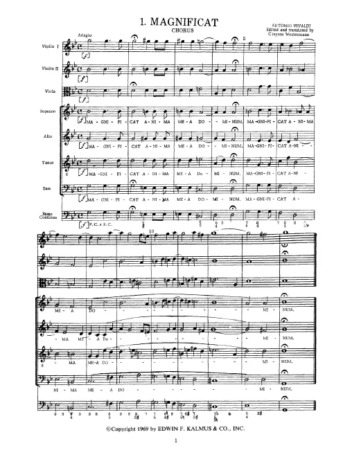 First page of Magnificat