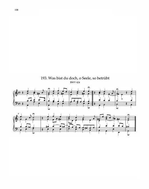 First page of Was bist du doch, o Seele, so betrübet