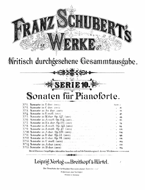 First page of Piano Sonata in E major