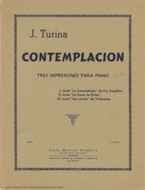 First page of Contemplación