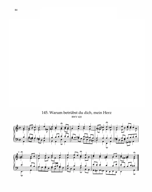 First page of Warum betrübst du dich, mein Herz