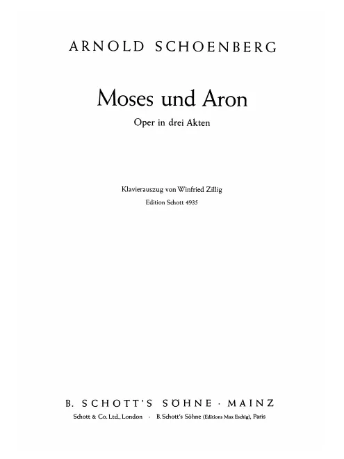 First page of Moses und Aron