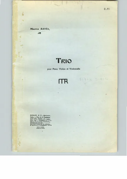 First page of Piano Trio