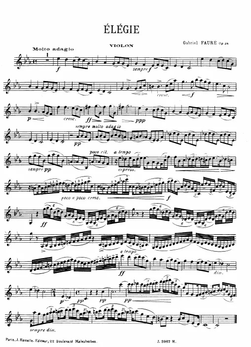 First page of Elegy
