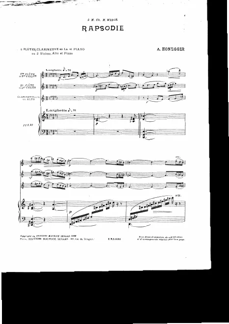 First page of Rapsodie