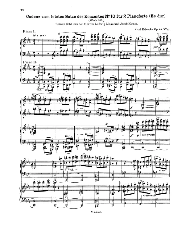 First page of Piano Concerto No.10