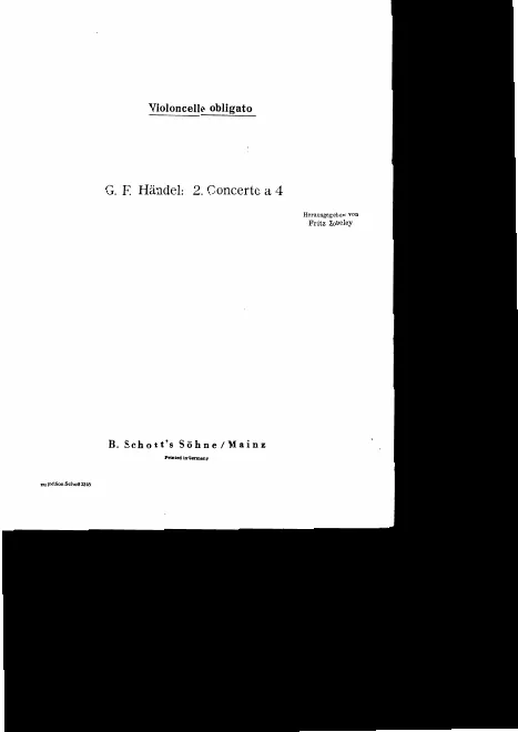 First page of Concerto a quattro in D major