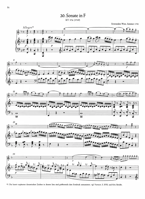 First page of Violin Sonata