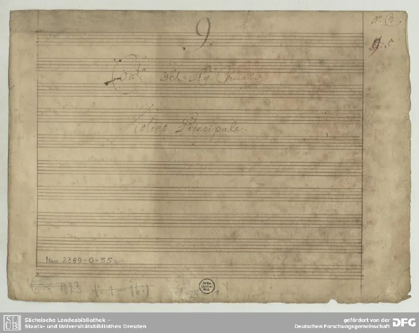 First page of Violin Concerto in B-flat major