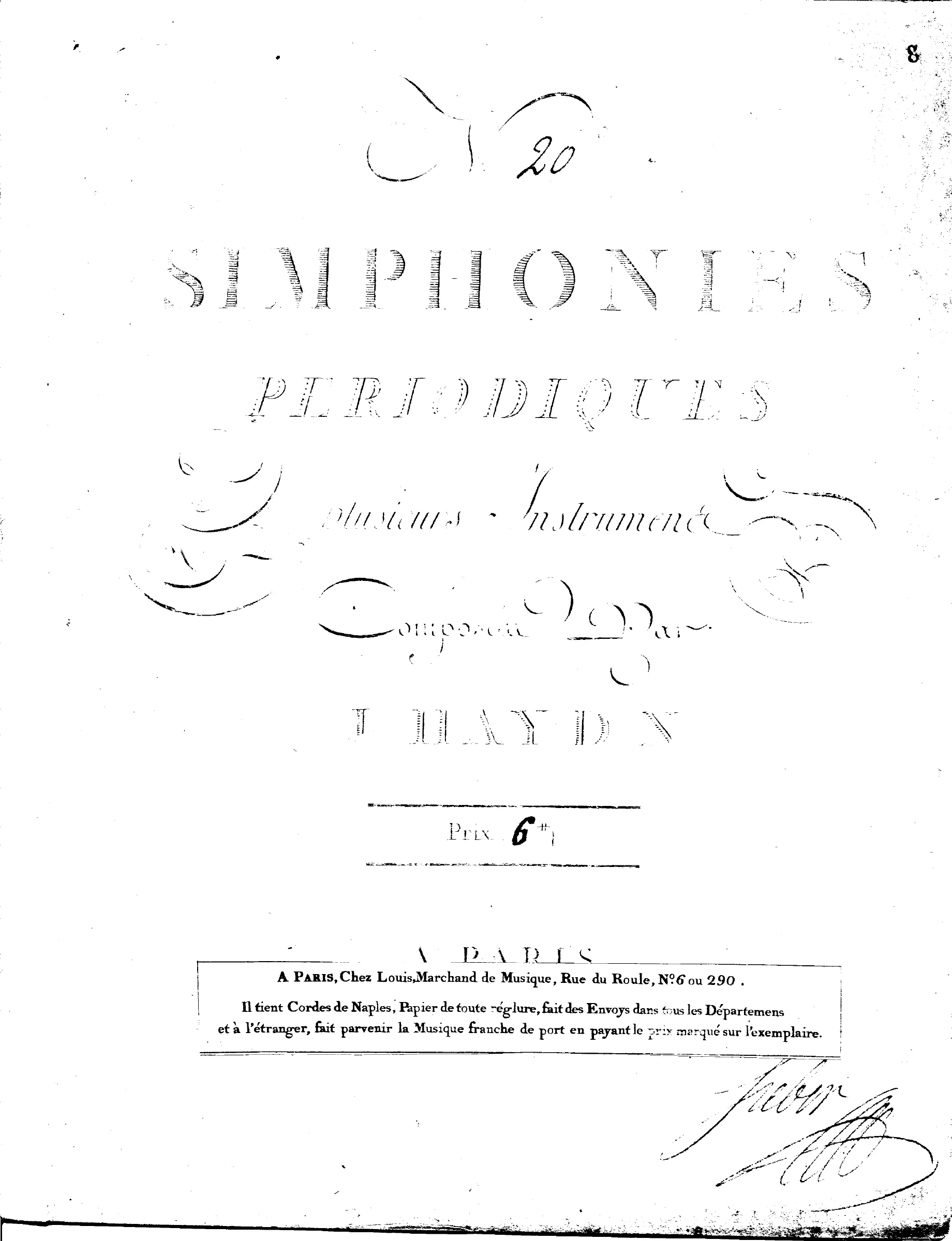 First page of Symphony in G major, Hob.I:G3