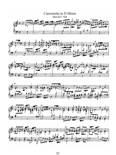 First page of Canzonetta in D minor