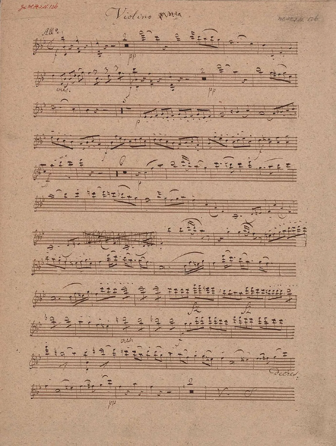 First page of Piano Trio in B major