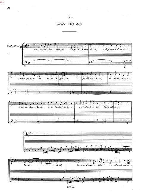 First page of Dolce mio ben