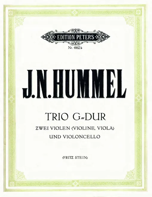 First page of String Trio in G major