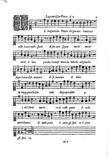 First page of Il magnanimo Pietro
