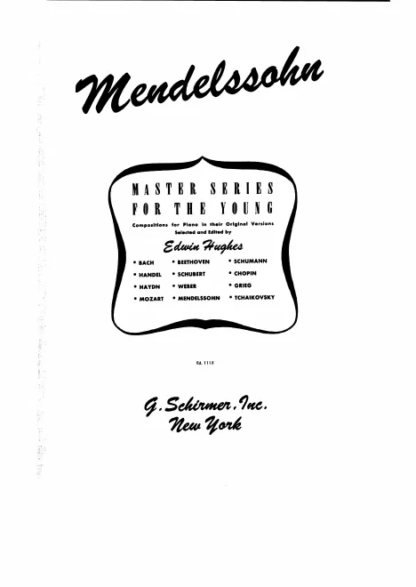 First page of Master Series for the Young
