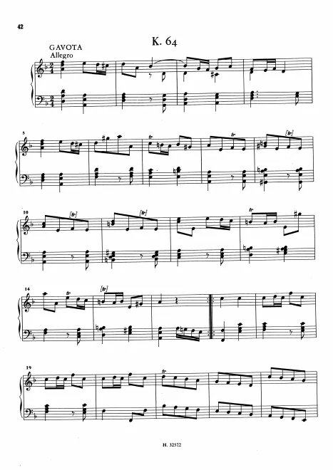 First page of Keyboard Sonata in D minor
