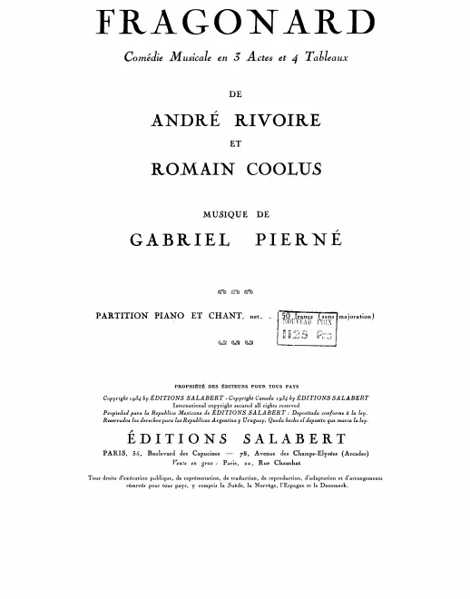 First page of Fragonard