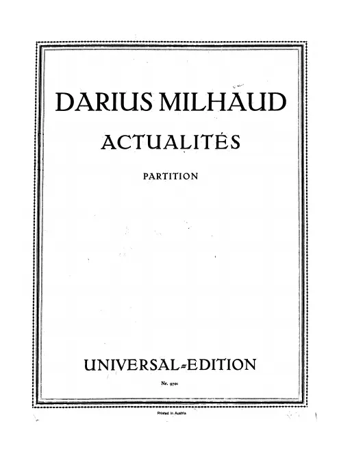 First page of Actualités