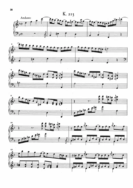 First page of Keyboard Sonata in D minor