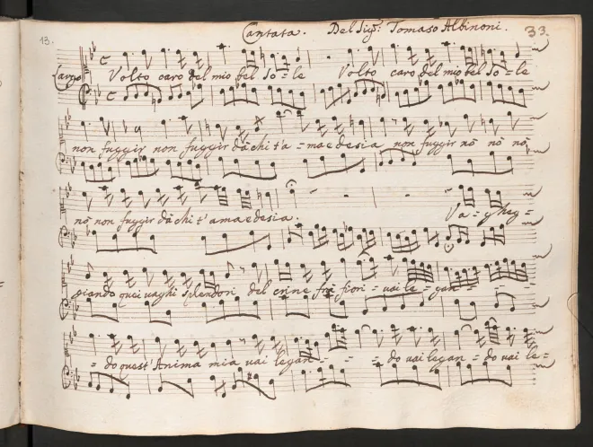 First page of Volto caro del mio bel sole