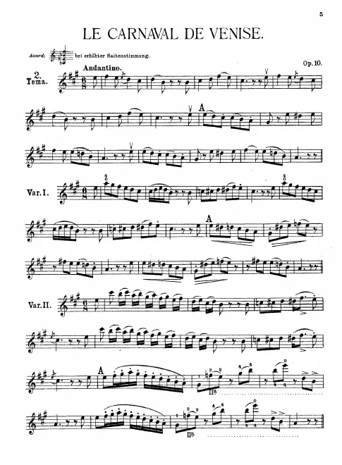 First page of Il carnevale di Venezia