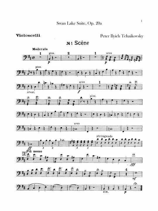 First page of Swan Lake