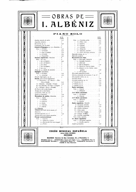 First page of 3er Minuetto