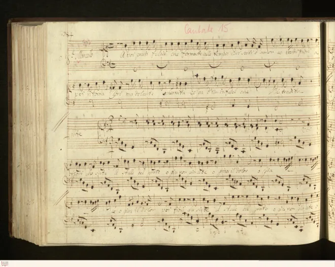 First page of A voi prati felici