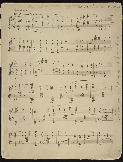 First page of Piano Concerto in E minor