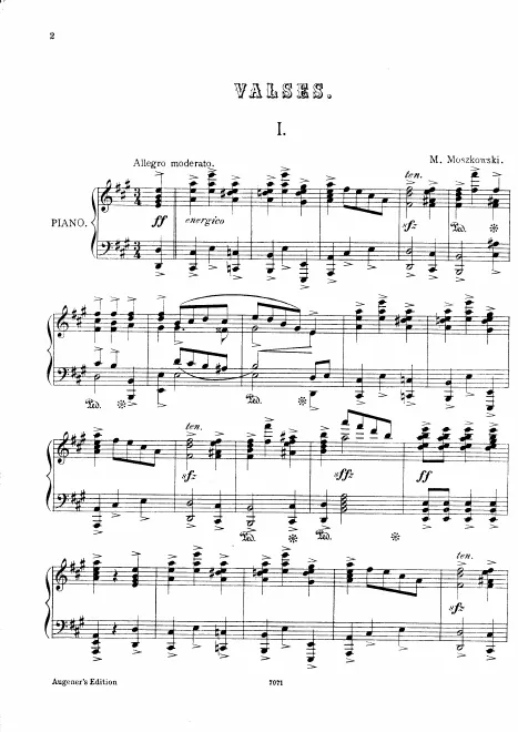 First page of 5 Valses